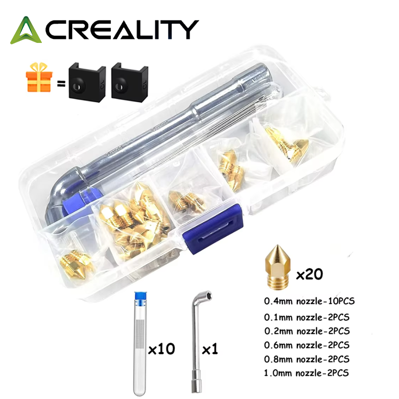 CREALITY 20 Pcs MK8 Brass Nozz - Creality Printer K1 评论和价格