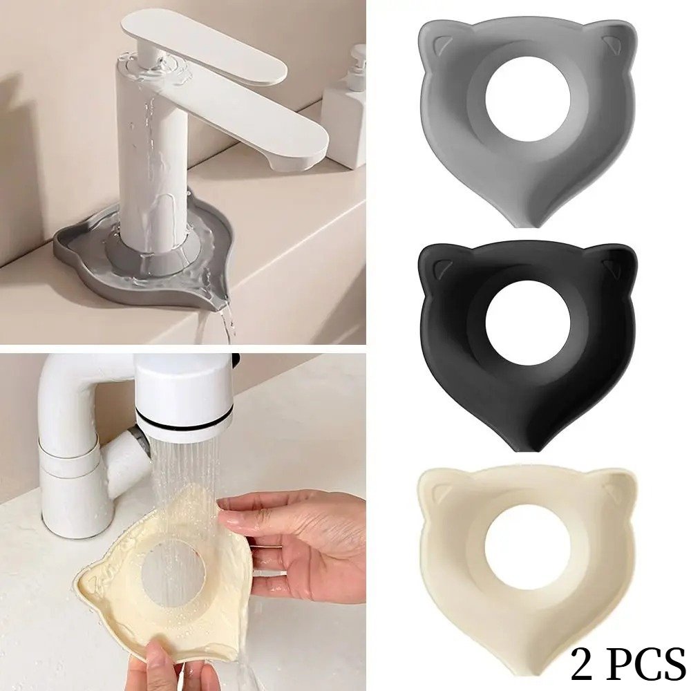 2pcs Creative Cat-Shaped Drain - Silicone Tap Washer 评论和价格