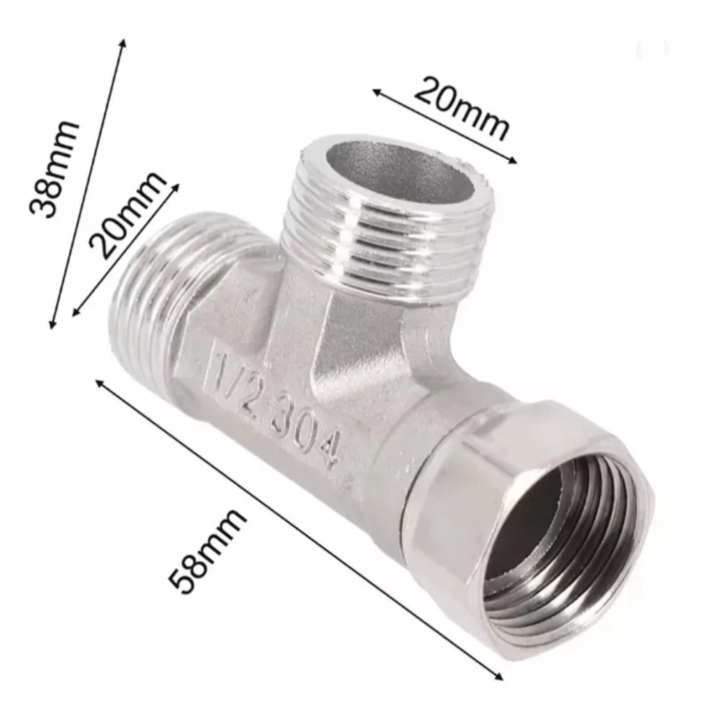 G1/2 Stainless Steel T Adapter - Shower Valve Cartridge 评论和价格