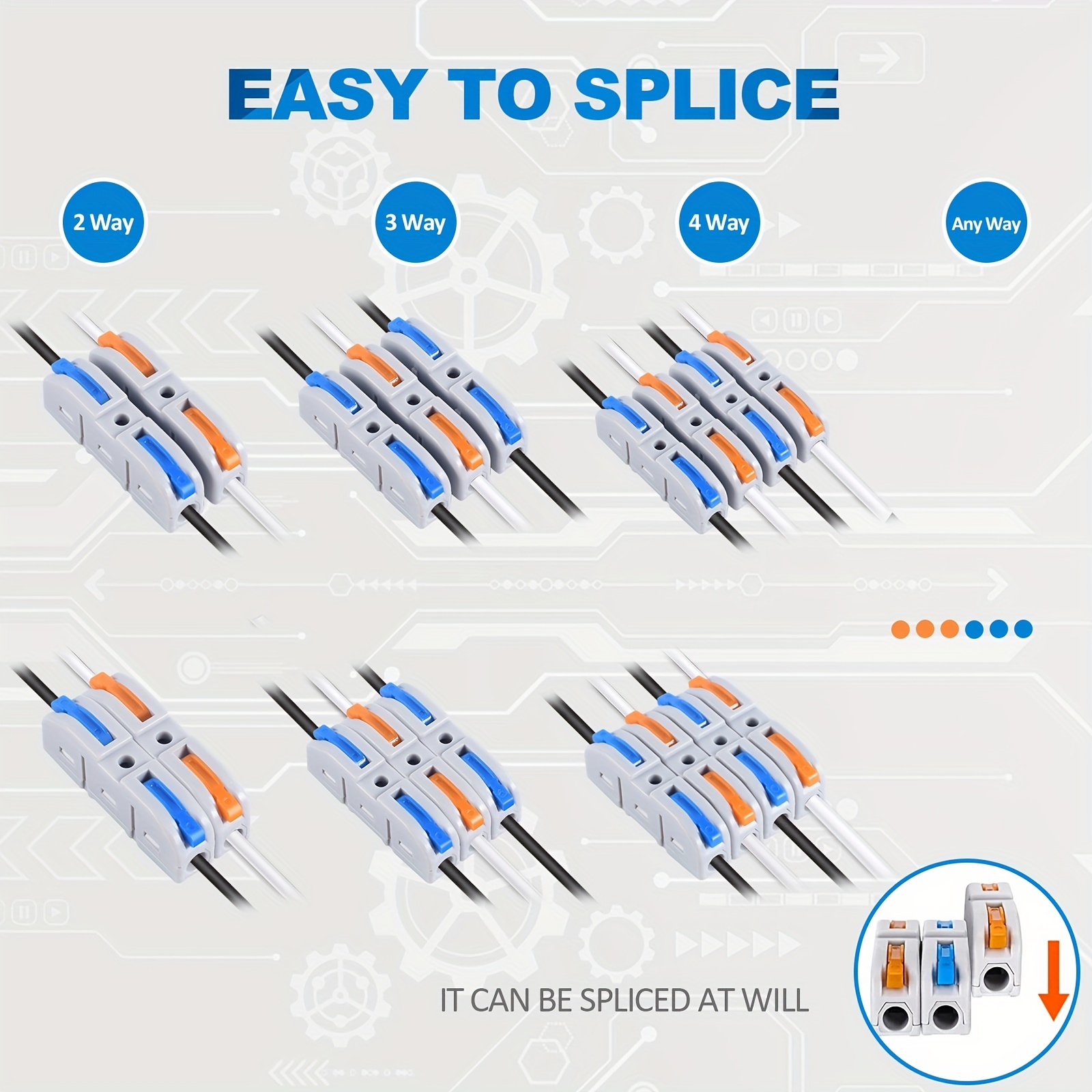 Lever Wire Connectors, 10pcs/6 - Push Fit Connector 评论和价格
