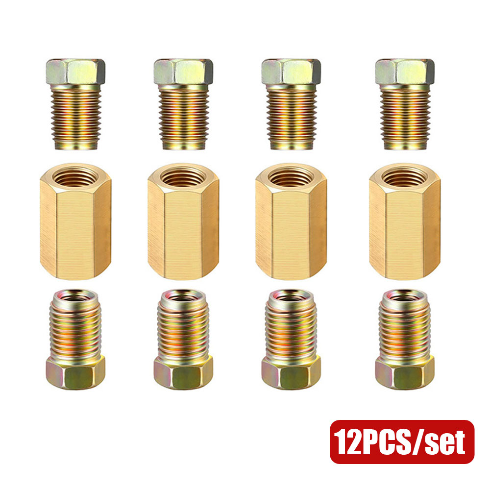 12pcs 3/16 (3/8-24 Inverted) B - Compression Fitting Brass 评论和价格