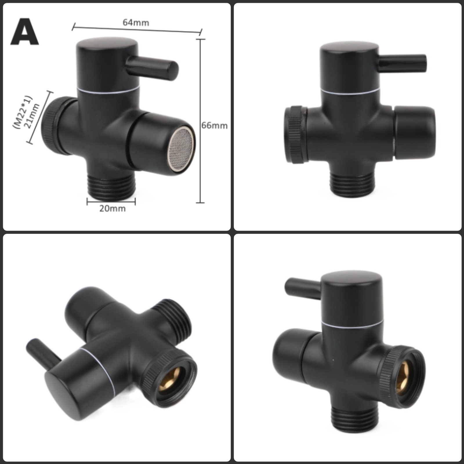 Black Brass Shower Arm Adapter - Shower Valve Cartridge 评论和价格