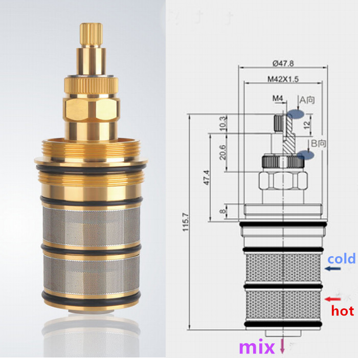 Brass Bath Shower Thermostatic - Shower Valve Cartridge 评论和价格