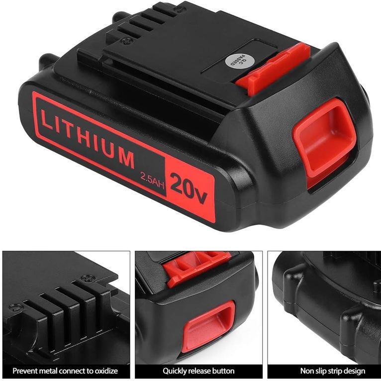 3000mAh 20V Lithium Battery Re - Black+Decker Tool 20V Max 评论和价格